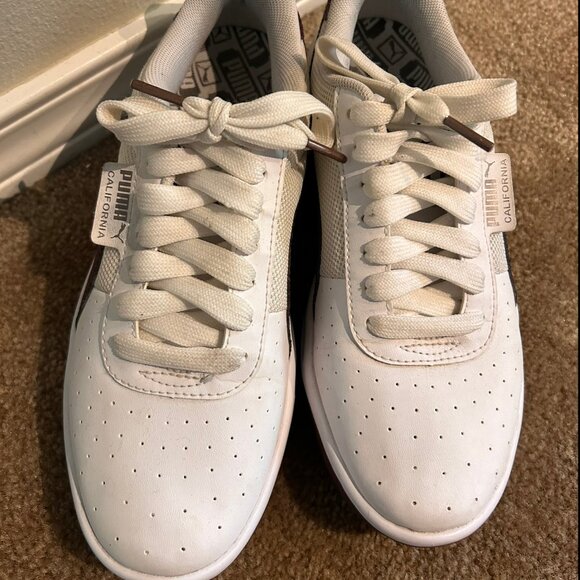 Women's Puma California Size 7 Wine/White - Picture 6 of 7